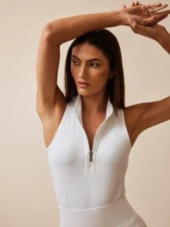 Sleeveless Vesta Mock Neck Top -Greyson Clothiers Shop LSP23K12 100 1097 DETAIL