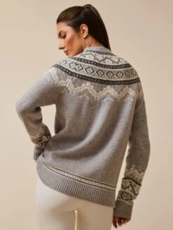 Fair Isle Crewneck Sweater -Greyson Clothiers Shop LSP24S45 537 0096 BACK