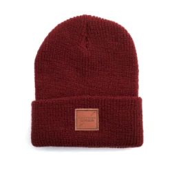 Greyson Leather Patch Beanie -Greyson Clothiers Shop LeatherPatchBeanie Meadowsweet
