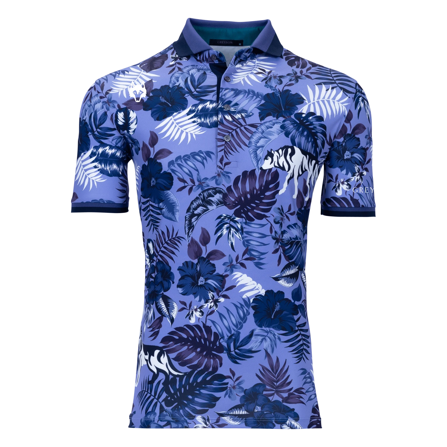 Players Club Floral Wolf Jungle Polo 1 Players Club Floral Wolf Jungle Polo