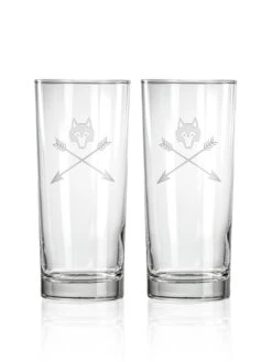 Wolf And Arrows High Ball Glass Set